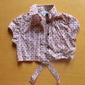 Crop Top Floral Button up Blouse